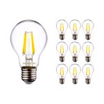 Mehrfachpackung 10x Noxion Lucent LED E27 Birne Fadenlampe Klar 4.5W 470lm - 840 Kaltweiß | Ersatz für 40W