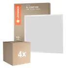 Mehrfachpackung 4x Ledvance LED Panel Kompakt Aluminium Weiß 33W 3630lm - 830 Warmweiß | 60x60cm - UGR < 19