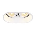 SLV Horn Double Spot Aluminium Blanc | Convient pour 2x GU10 