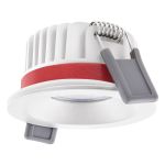 Ledvance Spot LED Fire Rated Aluminium Blanc 8W 640lm 36D - 927 Blanc Très Chaud | Diamètre 68mm - IP65 - Meilleur rendu des couleurs - Dimmable