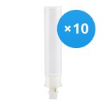 Lot 10x Ledvance Dulux-D LED 9W - 830 Blanc Chaud | 2-Pins - Équivalent 26W