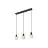 Nordlux Milford Mini 3-Rail Suspension Luminaire Verre Noir | Convient pour 3x E14