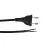 Noxion Euro Câble d’alimentation Noir - C7 Europlug + Extrémités ouvertes - 2m - 2 pole 0,75mm2